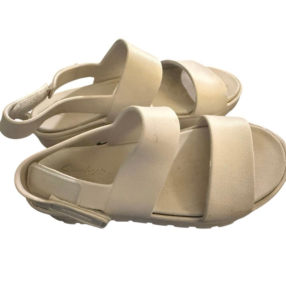 Skechers Foamies Arch Fit Slingback Sandals  Size 6 Cream Lightweight Comfort